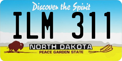 ND license plate ILM311
