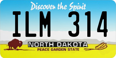 ND license plate ILM314