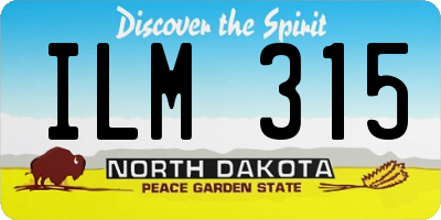ND license plate ILM315
