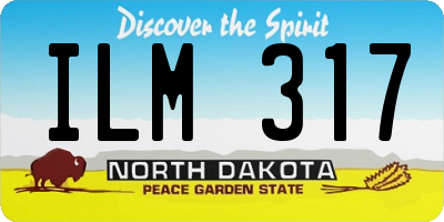 ND license plate ILM317