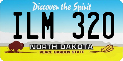 ND license plate ILM320