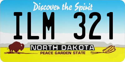 ND license plate ILM321