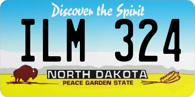 ND license plate ILM324