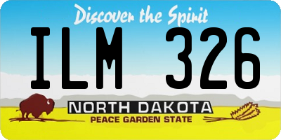 ND license plate ILM326