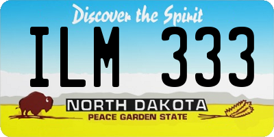 ND license plate ILM333