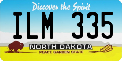 ND license plate ILM335
