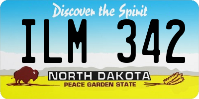 ND license plate ILM342