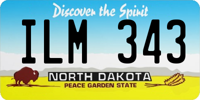 ND license plate ILM343