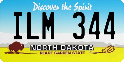 ND license plate ILM344
