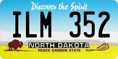ND license plate ILM352