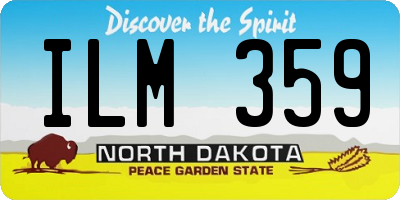 ND license plate ILM359