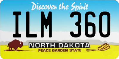 ND license plate ILM360