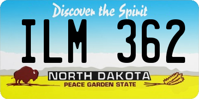 ND license plate ILM362