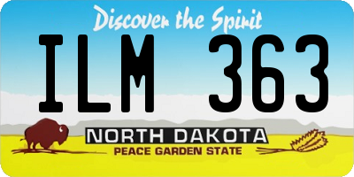 ND license plate ILM363