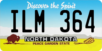 ND license plate ILM364