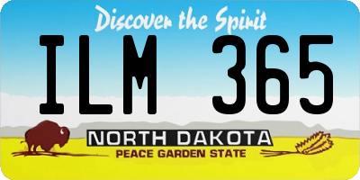 ND license plate ILM365