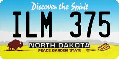 ND license plate ILM375