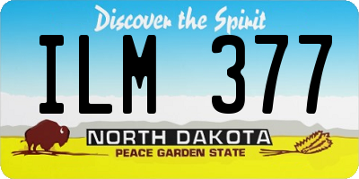 ND license plate ILM377