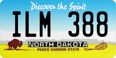 ND license plate ILM388