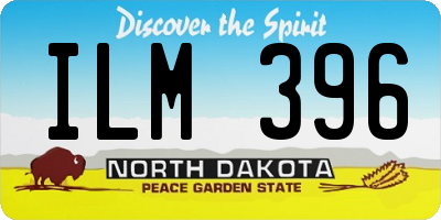 ND license plate ILM396