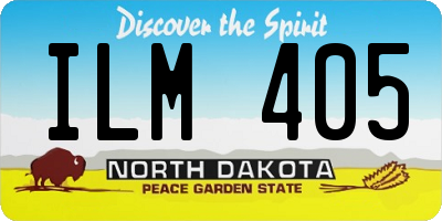 ND license plate ILM405