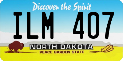 ND license plate ILM407