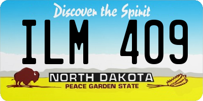 ND license plate ILM409