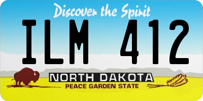 ND license plate ILM412