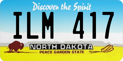 ND license plate ILM417