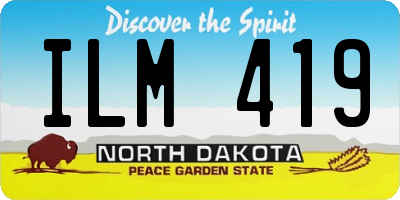ND license plate ILM419