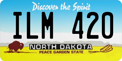 ND license plate ILM420