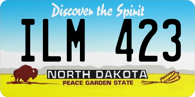 ND license plate ILM423