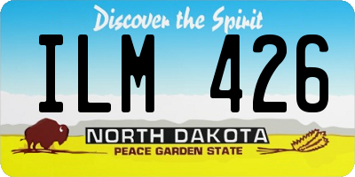 ND license plate ILM426