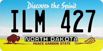 ND license plate ILM427