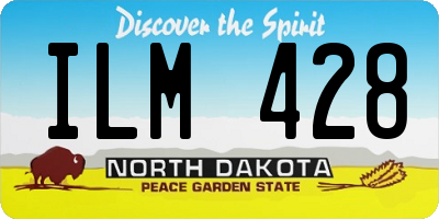 ND license plate ILM428