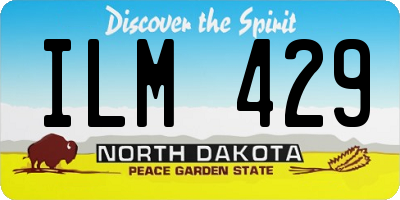 ND license plate ILM429