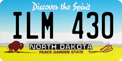 ND license plate ILM430