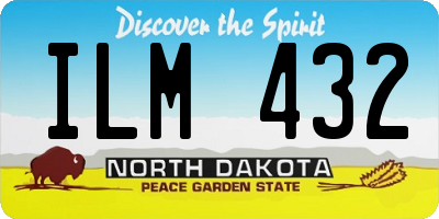 ND license plate ILM432