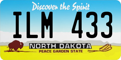 ND license plate ILM433