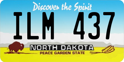 ND license plate ILM437