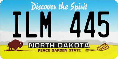 ND license plate ILM445