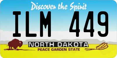 ND license plate ILM449