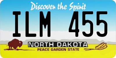 ND license plate ILM455