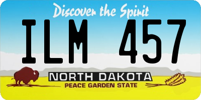 ND license plate ILM457