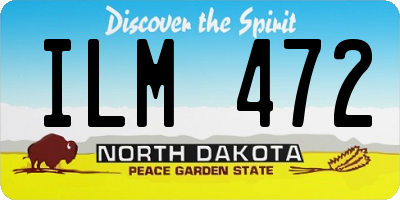 ND license plate ILM472