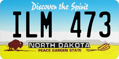 ND license plate ILM473