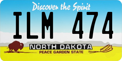 ND license plate ILM474