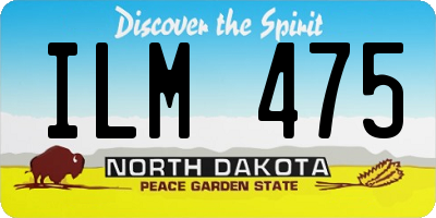 ND license plate ILM475