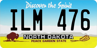 ND license plate ILM476