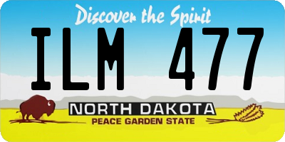 ND license plate ILM477